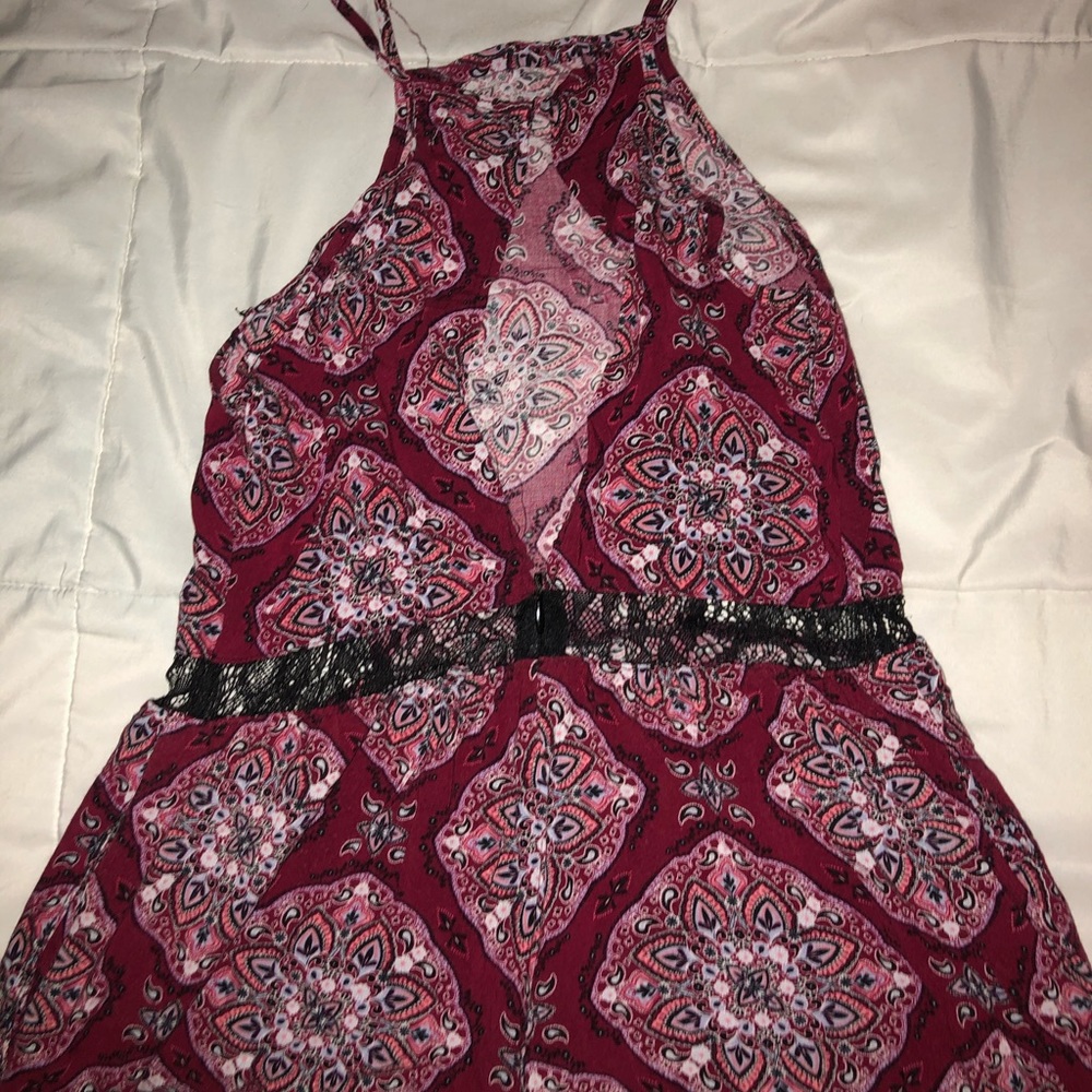 Red printed romper - Picture 2 of 2